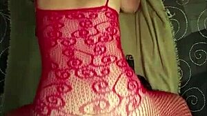 Slut wife fucks a huge double dildo while thinking of monster cocks!