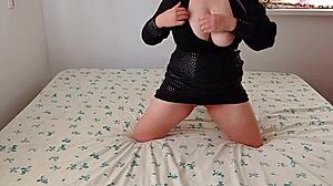 Naughty Secretary Squeezes Big Breasts And Fingers Wet Pussy Through Panties At Work - Depravedminx