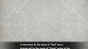 axel in hentai erotic anime adventure, feeling deep emotions.