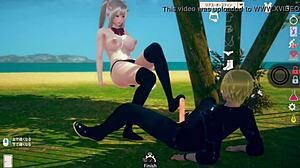 【性格ポジティブで明るい】 ai女プレイエロ動画 金髪爆乳jk編 エッチあり リアル3dcgエロゲーム【ヘンタイゲーム】