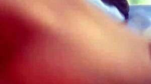 pornstar fingers pussy outdoors