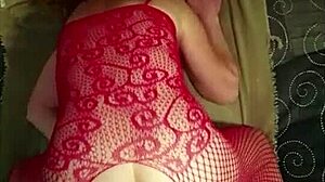 Slut wife fucks a huge double dildo while thinking of monster cocks!