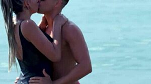 Blonde Couple's Poolside Pussy Fucking with Dirty Talk