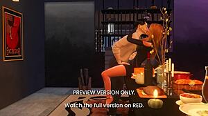 dinner date turns naughty in this 3d hentai preview clip