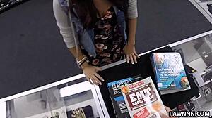 Student gets banged hard in my hidden cam pawn shop deal.