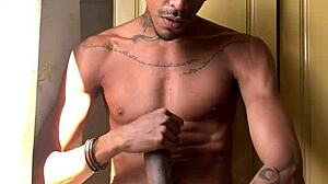 brazilian ebony smoking fetish with oberon masturbation scene.