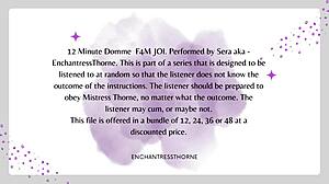 domme gives joi instructions to f4m
