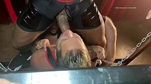 behind the scenes preparing cocks with rings for gay porno