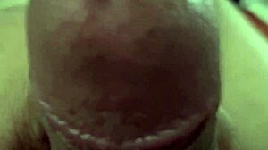 Suggestive bathroom encounter with a large figure