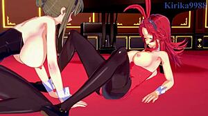 Festenia, Chitose, and Sagiri in intense lesbian hentai