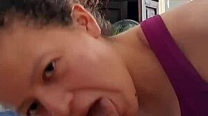 Amateur Girl Learns to Suck Cock in Detailed Blowjob Session