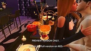 dinner date turns naughty in this 3d hentai preview clip