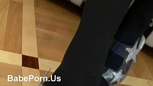 foot fetish sucking and footjob with intense feet action