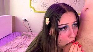 Ahegao Egirl In Catsuit Sloppy Blowjob With Big Cock