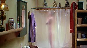 Sexy brunette showers nude in Friday the 13th part 3!