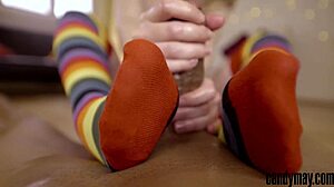 Candy May Plays With Big Black Cock Handjob!