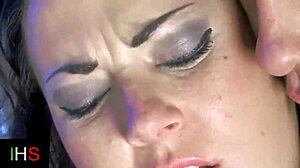 Brunette mom bent over for blowjob, doggystyle, riding, and cum from muscular male