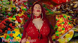 Mistress gives jerk off instructions in cosplay domination game