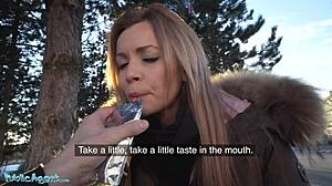 Tina Princess slepě ochutnává sperma ve veřejném testu