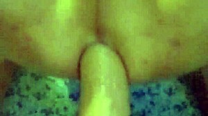 Smooth Twink Intensely Rides Massive Dildo Solo