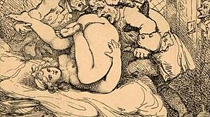 damn! check out these wild vintage erotic drawings from way back!