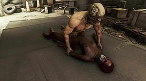 Fallout 4 black babe bound tight in rough bondage