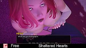 sheltered hearts is a dating game with erotic anime in 3d