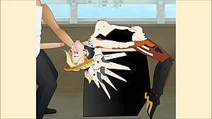 Overwatch mercy in hentai deepthroat scene