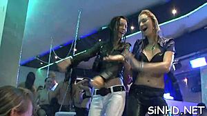 Watch this randy playgirl sharing cocks at the party?