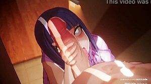 hinata welcomes her expected visitor for some creampie action
