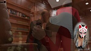 Секси секретарка са огромним сикама у канцеларији ужива у упскирт забави