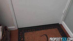 Hot asian babe bypasses rental application with hardcore blowjob and doggystyle sex pounding her small tits and ass