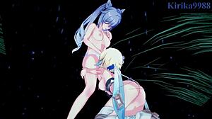 Lumine, Keqing, And Mona Have Intense Lesbian And Futanari Sex