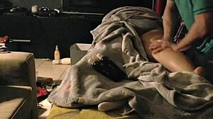 Wife receives oral massage with masturbation and oiled sex