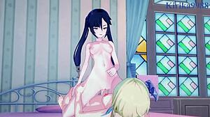 Lumine, Keqing, And Mona Have Intense Lesbian And Futanari Sex