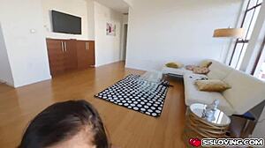 Step bro pounding Kharlie Stone's shaved slit on top - what's next?