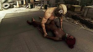Fallout 4 black babe bound tight in rough bondage