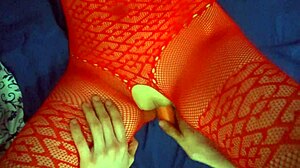 Sexy girl moans as boyfriend masturbates her with a carrot