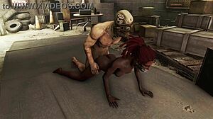 Fallout 4 black babe bound tight in rough bondage