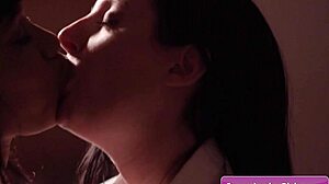 Sexy Big Tit Mature Lesbians Angela White and Jenna Foxx Finger and Lick in Office