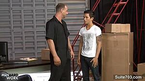 Excited Gays Suck Monster Cocks And Fuck At Work