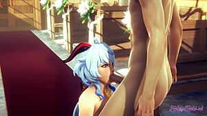 Hey, check out Ganyu sucking and getting banged in church hentai!