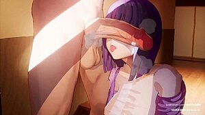 hinata welcomes her expected visitor for some creampie action