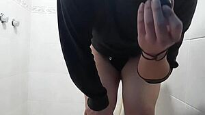 Masturbating in the bathroom with vibrator part 1