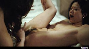 Hot teen 18+ lesbians lick wet pussies roughly