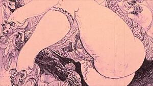 intriguing vintage erotic drawings featuring anime, comics, and antique styles.