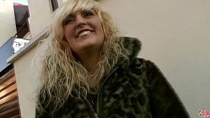 spanish blonde rides hard during steamy casting session with wild european flair.