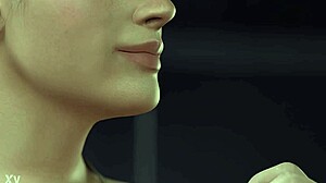 Tremendous pair of tits in cartoon handjob