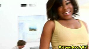 big ebony booty beauty gets ass cumshot