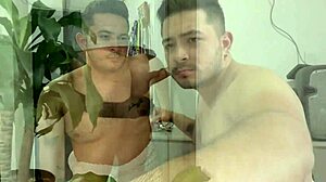 He fucked my ass hard bareback after the shower